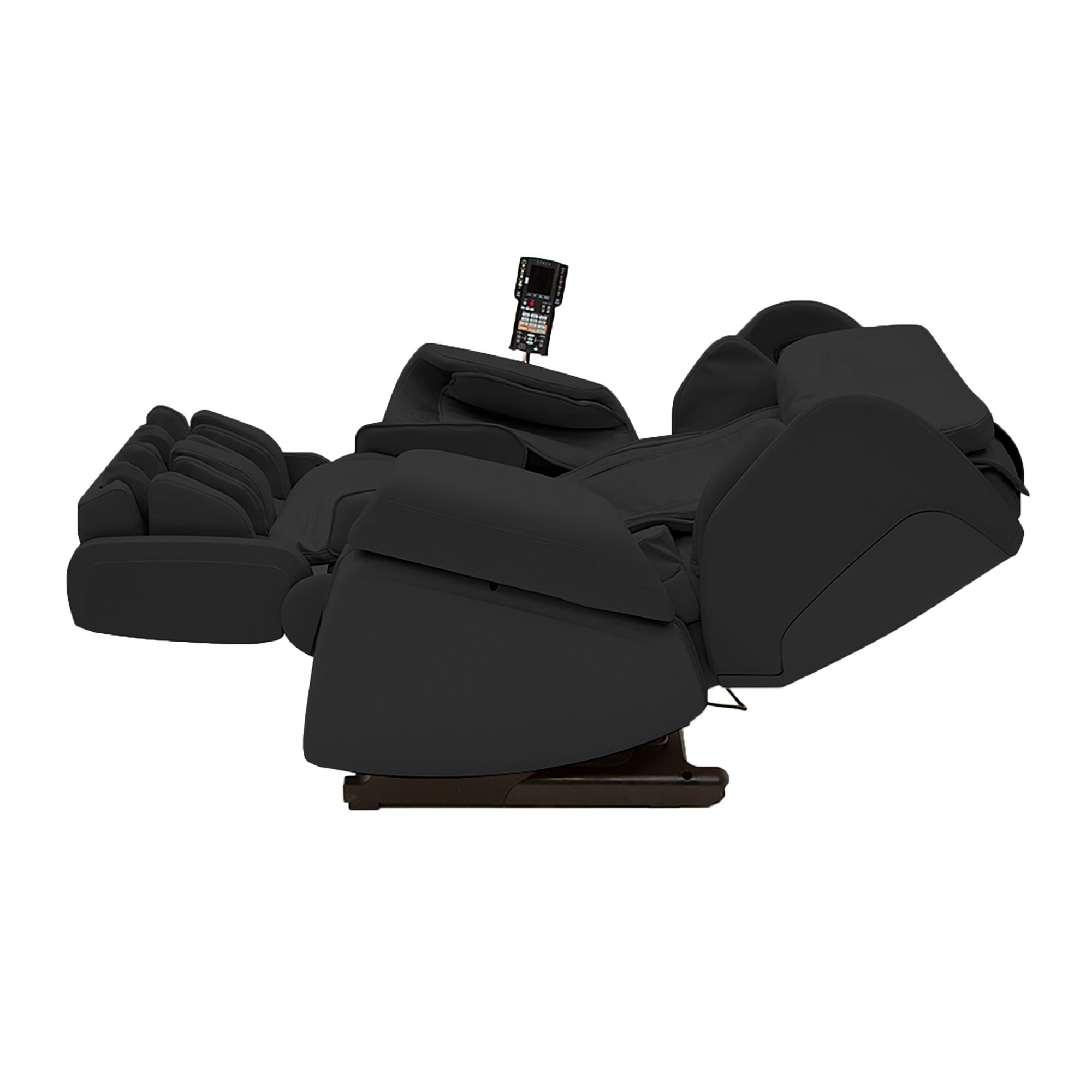 Black Kagra Massage Lounger fully reclined