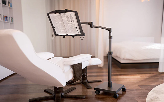 Levo G2 Book Holder and Reading Stand for reading while sitting, reclining or lying