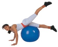 girl on fitness ball