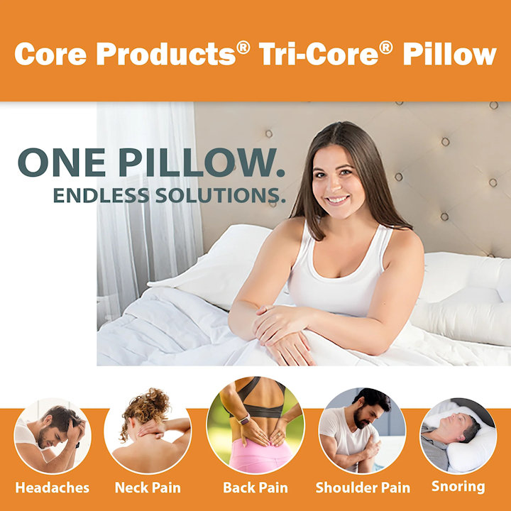 Tri-core Contoured Neck Support Pillows by Core Products